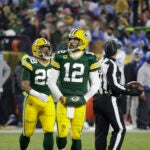 Packers quarterback Aaron Rodgers in a game against the Lions.
