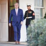 House Speaker Kevin McCarthy arrives to speak outside of the West Wing of the White House following a meeting with President Biden Feb. 1.