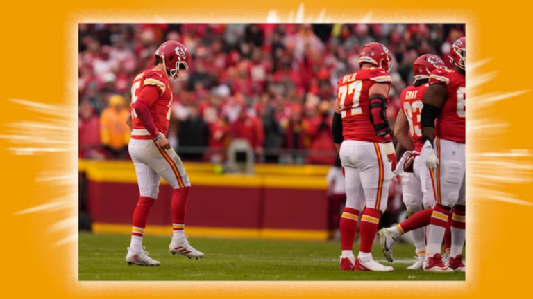 Chiefs quarterback Patrick Mahomes (left) playing on a high ankle sprain.