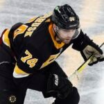 Jake DeBrusk in a game against Ottawa.