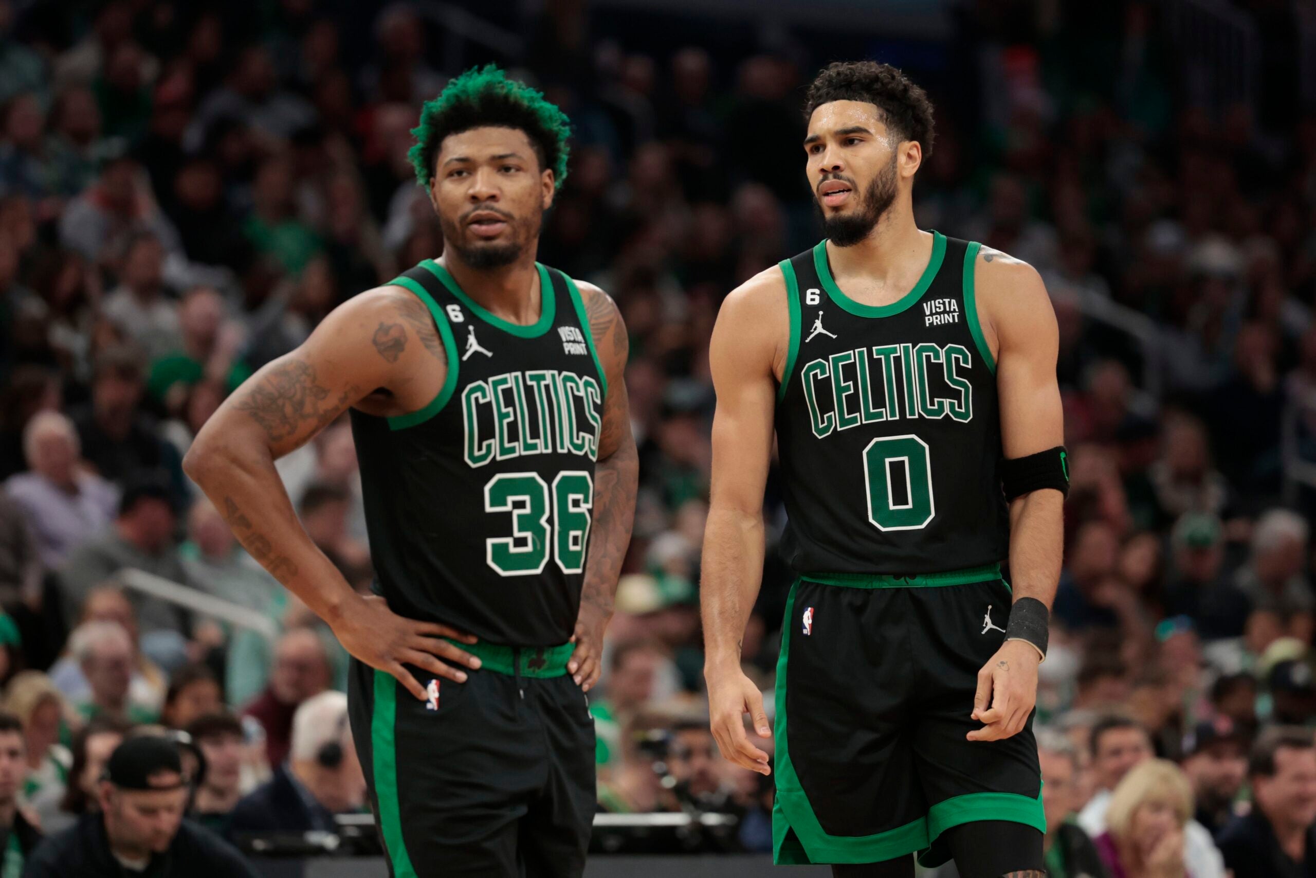 Marcus Smart returned to Game 3 after suffering ankle sprain