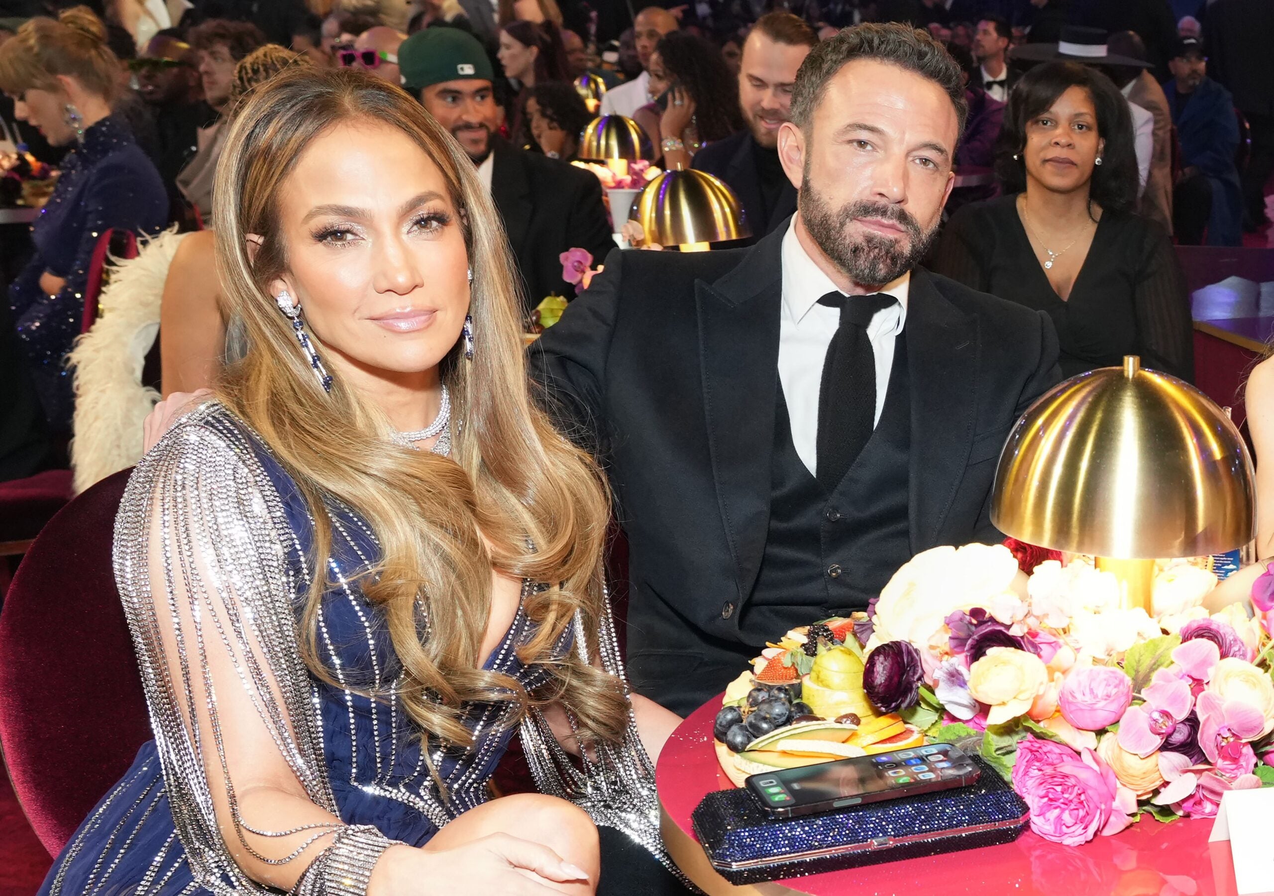 Jennifer Lopez and Ben Affleck attend the 65th GRAMMY Awards at Crypto.com Arena on February 05, 2023 in Los Angeles, California.