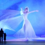 Visitors view "Disney Animation: Immersive Experience."