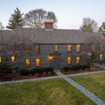 This Newton home was built between 1645 and 1730, but has since been renovated. Today, it is painted "Paul Revere Grey."