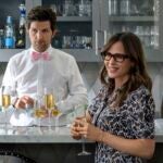 Adam Scott and Jennifer Garner in "Party Down" Season 3.