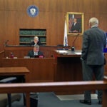 Lindsay Clancy's attorney, Kevin J. Reddington, speaking to the judge during her arraignment.