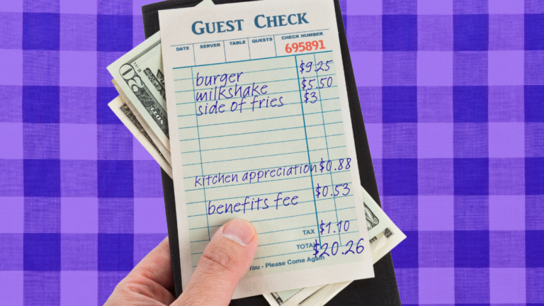 The B-Side extra fees on restaurant bills