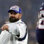 New England Patriots assistant coach Matt Patricia prior to an NFL football game against the Chicago Bears, Monday, Oct. 24, 2022, in Foxborough, Mass.