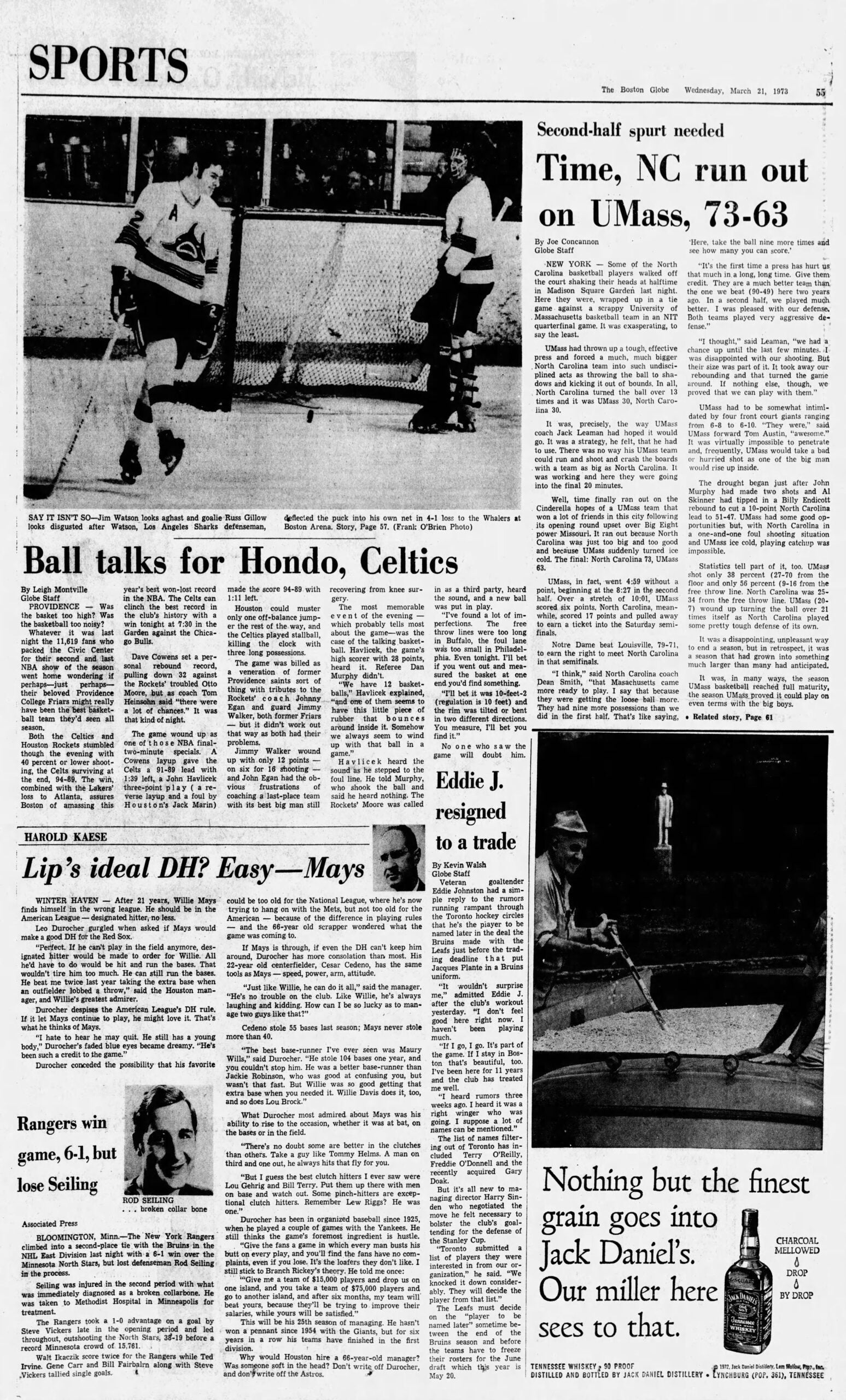 1973 Boston Globe Celtics