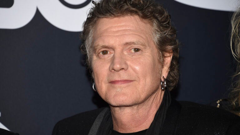 Rick Allen of Def Leppard arrives at the Rock & Roll Hall of Fame induction ceremony