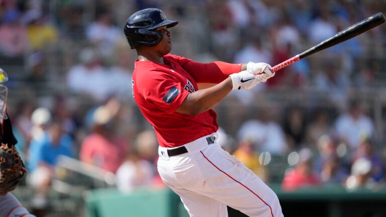 Red Sox third baseman Rafael Devers.