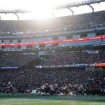 The Cincinnati Bengals and New England Patriots play at Gillette Stadium on December 24, 2022 in Foxborough, Massachusetts.