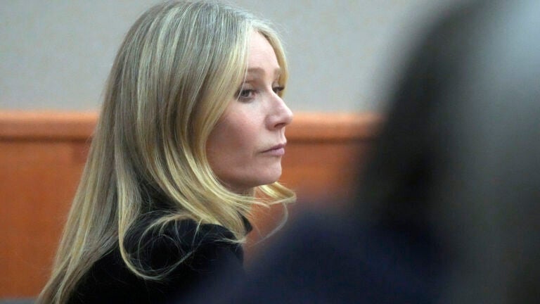 Gwyneth Paltrow sits in court