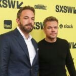 Ben Affleck, left, and Matt Damon arrive for the world premiere of "Air," at the Paramount Theatre during the South by Southwest Film & TV Festival, Saturday, March 18, 2023, in Austin, Texas.