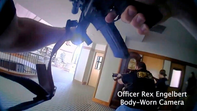 Bodycam footage of police responding to an active shooting at The Covenant School in Nashville, Tenn.