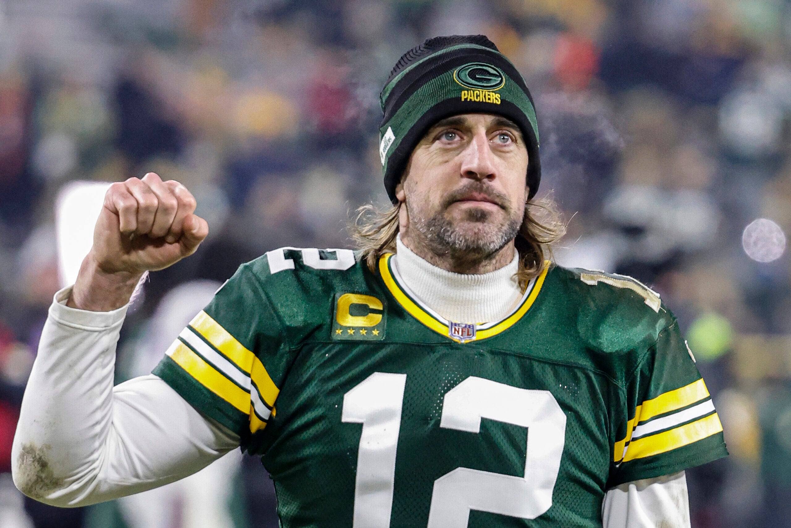 Packers quarterback Aaron Rodgers.