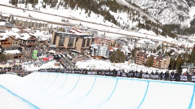 The halfpipe at Copper Mountain during a Dew Tour event on Feb. 25, 2023.