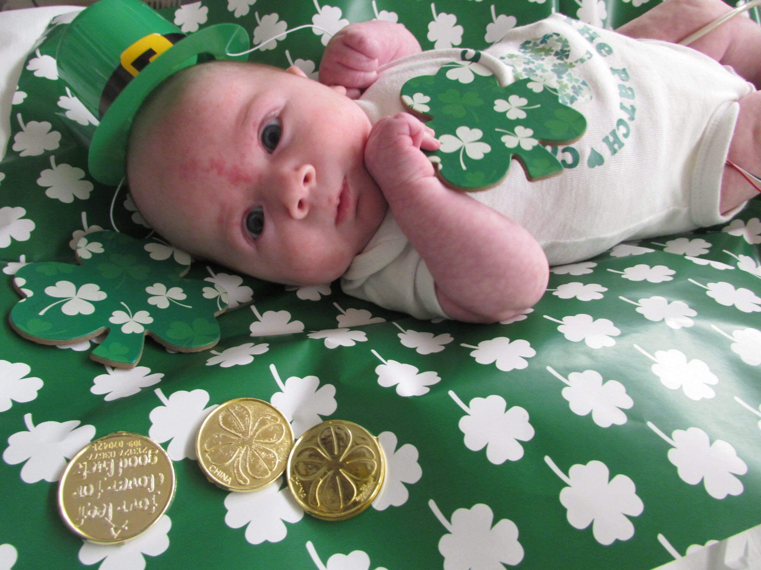 Tufts Medical Center NICU Babies Celebrate St. Patrick's Day