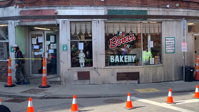 Fans waited outside Bova's Bakery hoping to see Matt Damon and Casey Affleck film scenes from their upcoming movie "The Instigators."