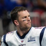 New England Patriots quarterback Tom Brady before the start of Super Bowl LIII against the Los Angeles Rams in Atlanta on Feb. 3, 2019. Brady, widely regarded as the greatest football player in history, announced his retirement from the sport on Feb. 1, 2023. For good this time.