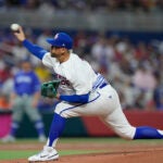 José De León pitches for team Puerto Rico against Israel.