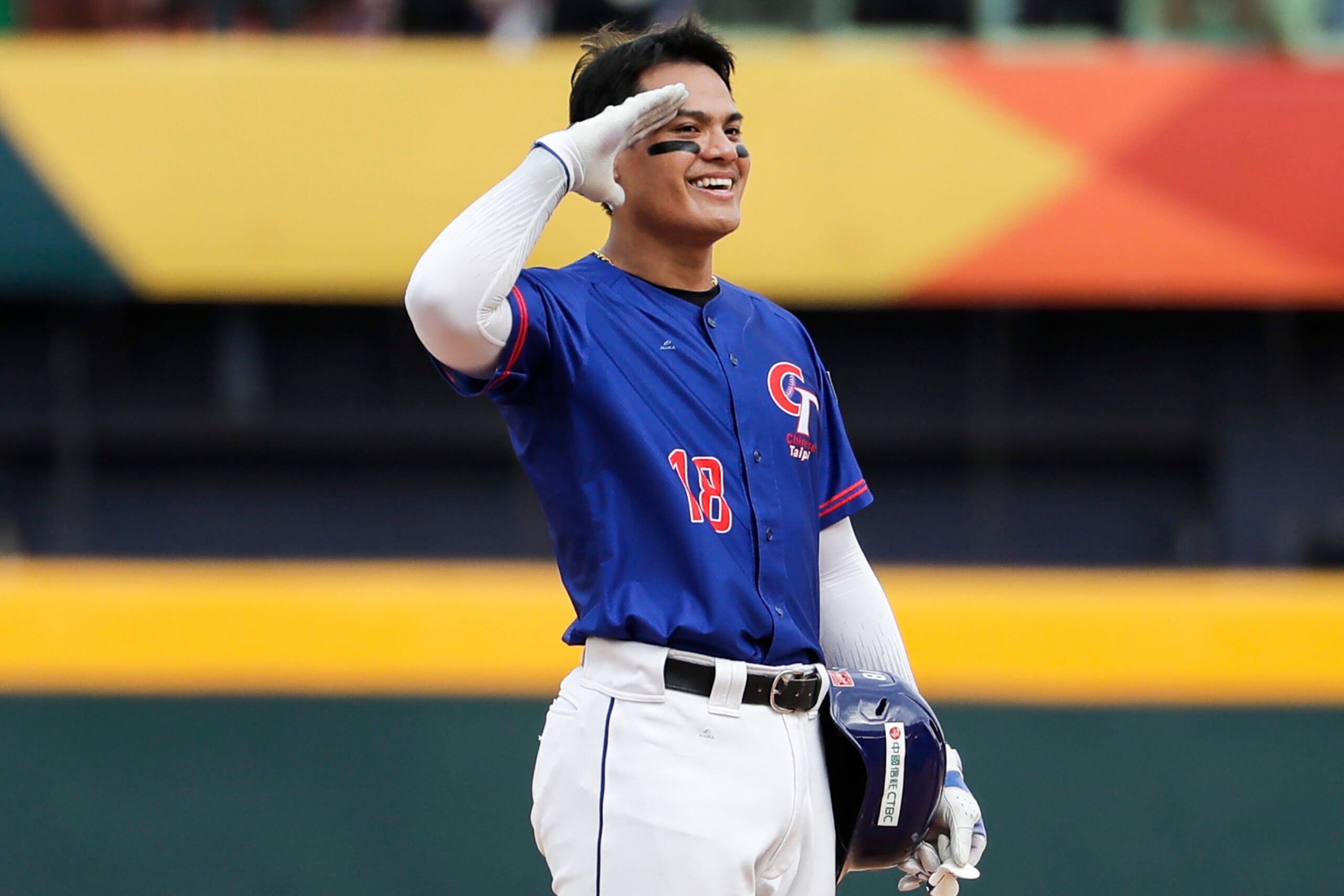 Red Sox infielder Yu Chang playing in the WBC.