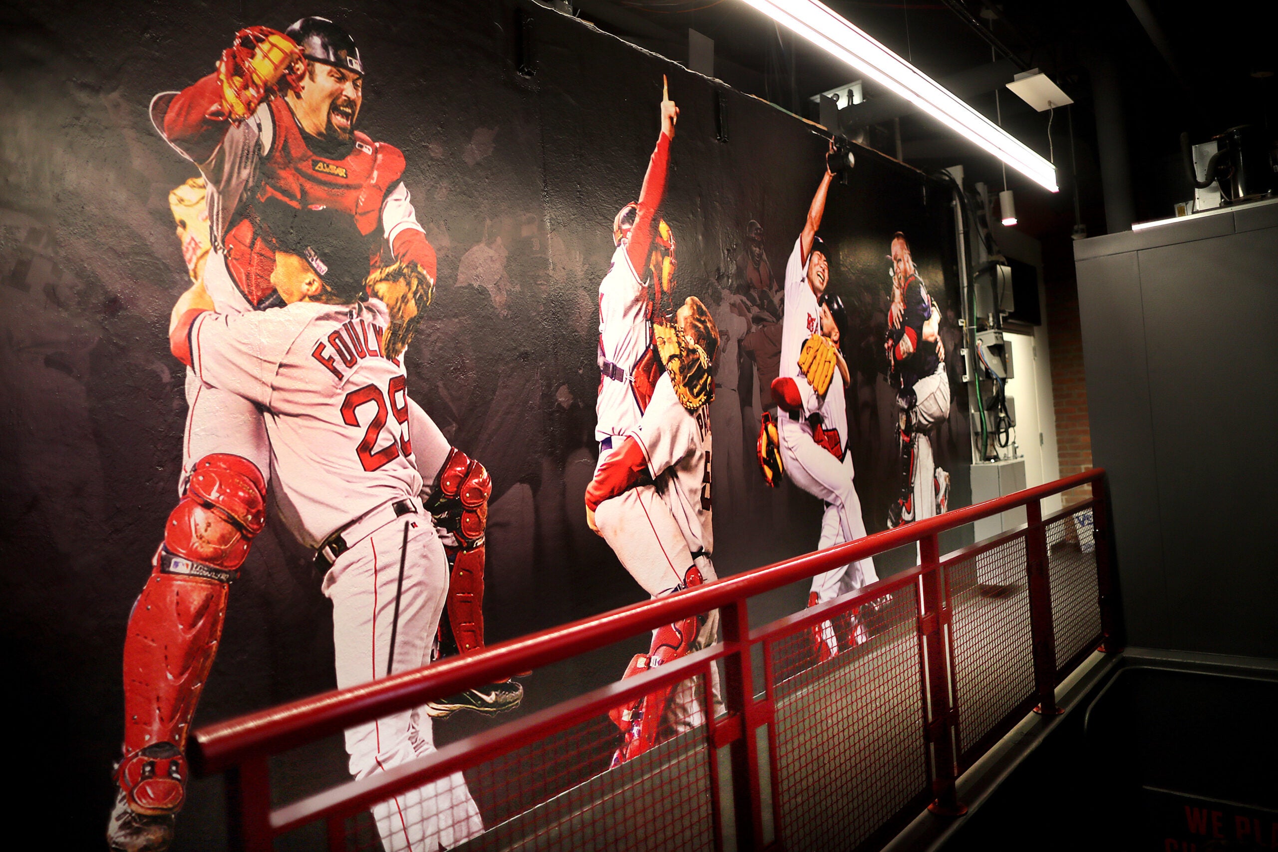 The new clubhouse at Fenway is unreal 😮‍💨 #mlb #boston #fenwaypark, boston red sox