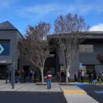 The line on Monday outside the former Silicon Valley Bank in Santa Clara, Calif., which opened under new auspices.