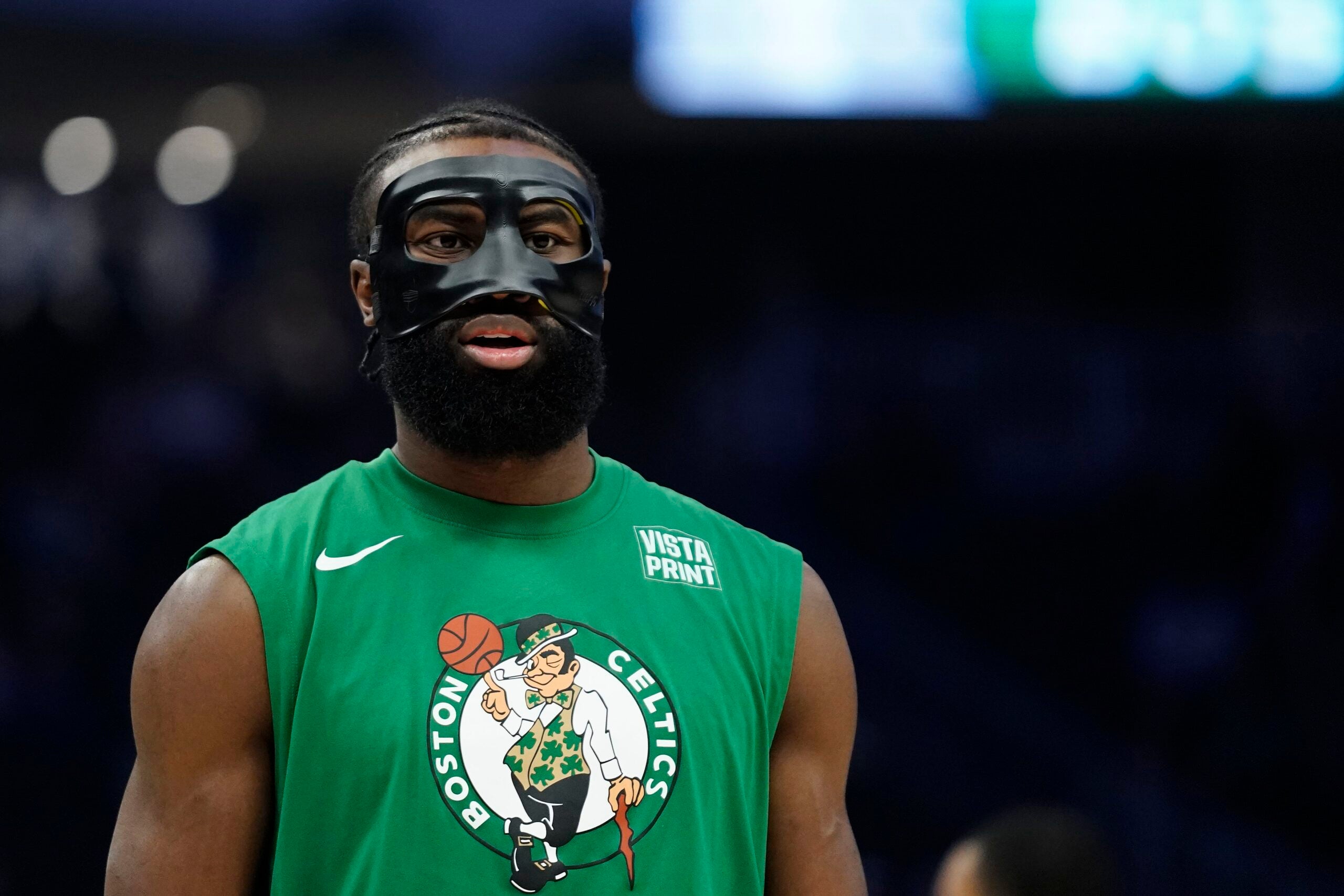 Jaylen Brown wears epic Bill Russell-themed sneakers during Game 1