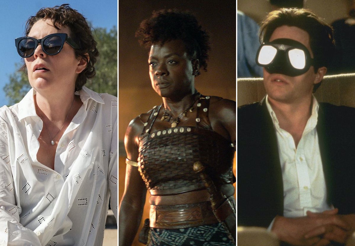 The best movies on Netflix right now: From left, Olivia Colman in "The Lost Daughter," Viola Davis in "The Woman King," and Hugh Grant in "Notting Hill."