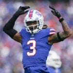 Damar Hamlin on the field for the Buffalo Bills.