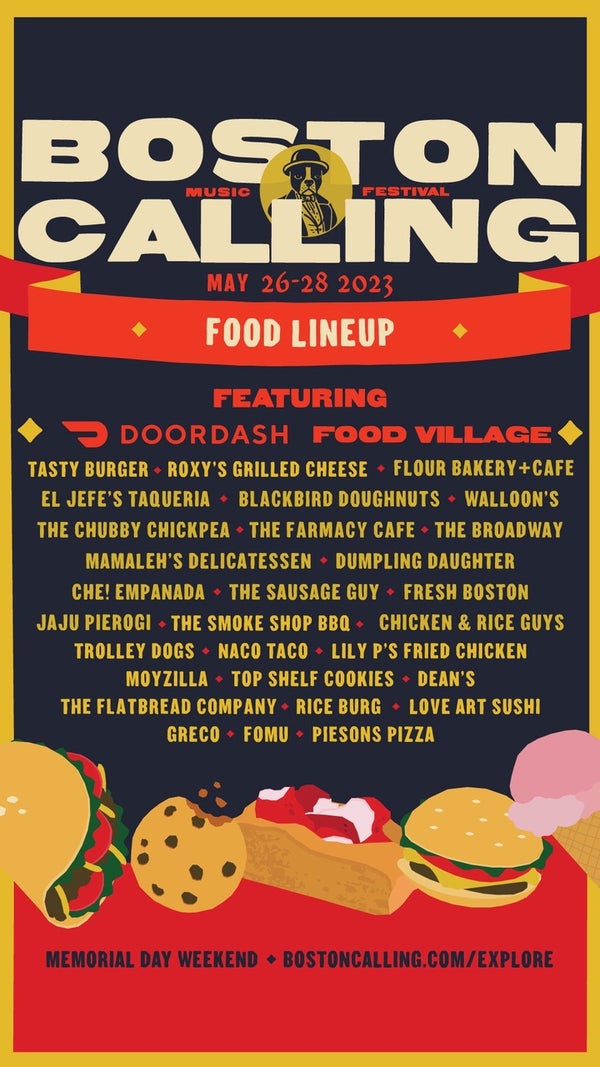 Here's the Boston Calling 2023 food and drink lineup