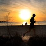 A jogger enjoys a run along the South Boston waterfront.