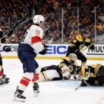 Matthew Tkachuk scores the game-winning goal for the Panthers on Wednesday night.