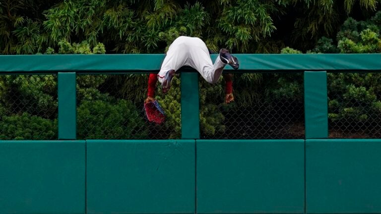 climate change may be impacting home runs like this one that Victor Robles tried to catch.