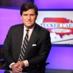 Tucker Carlson, host of "Tucker Carlson Tonight," poses for a photo in a Fox News Channel studio on March 2, 2017, in New York.