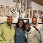 Kevin Hart poses at The District in Providence