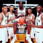 The Fab Five Michigan basketball team.