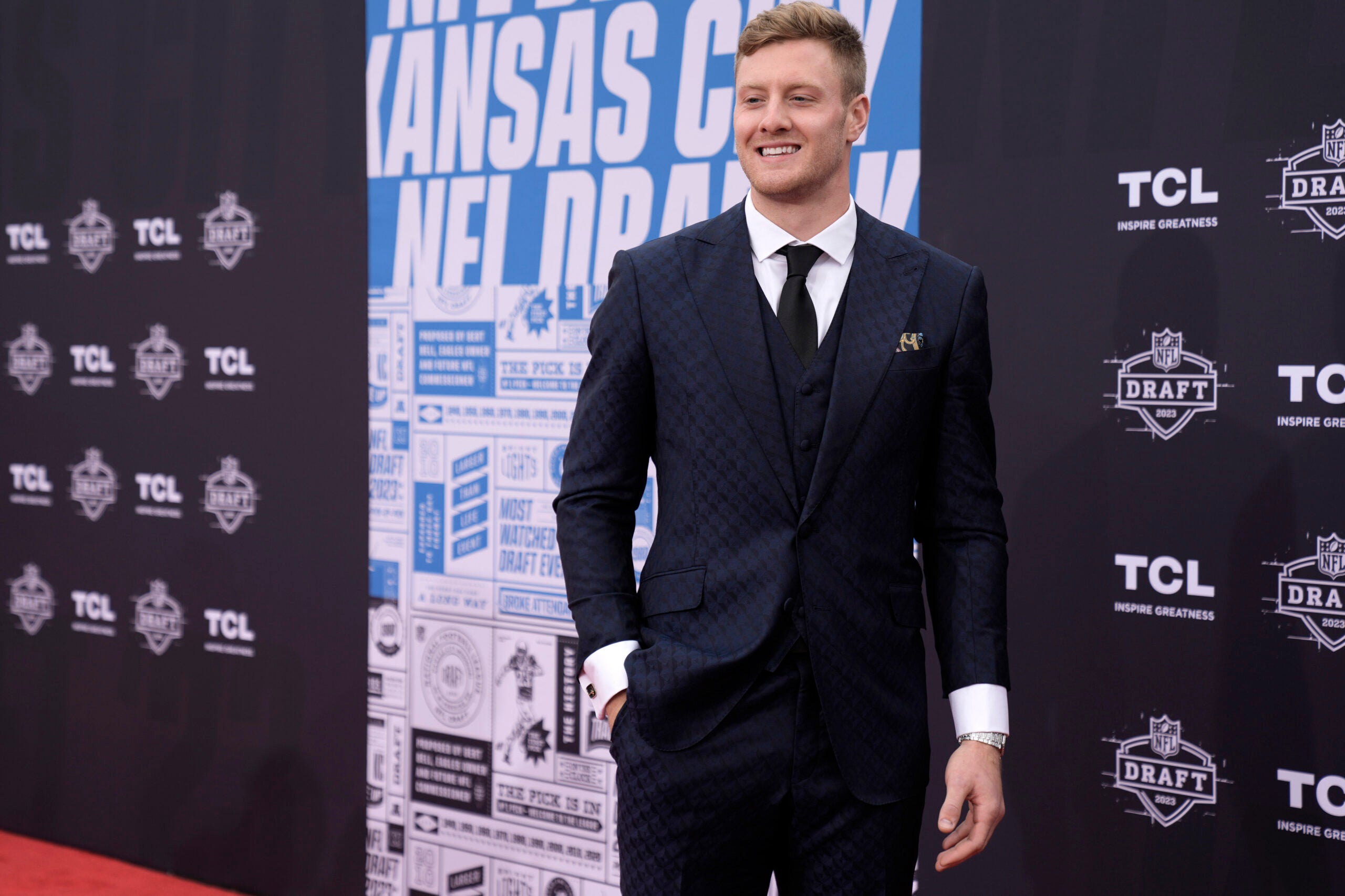 Kentucky quarterback Will Levis at the NFL Draft on Thursday.