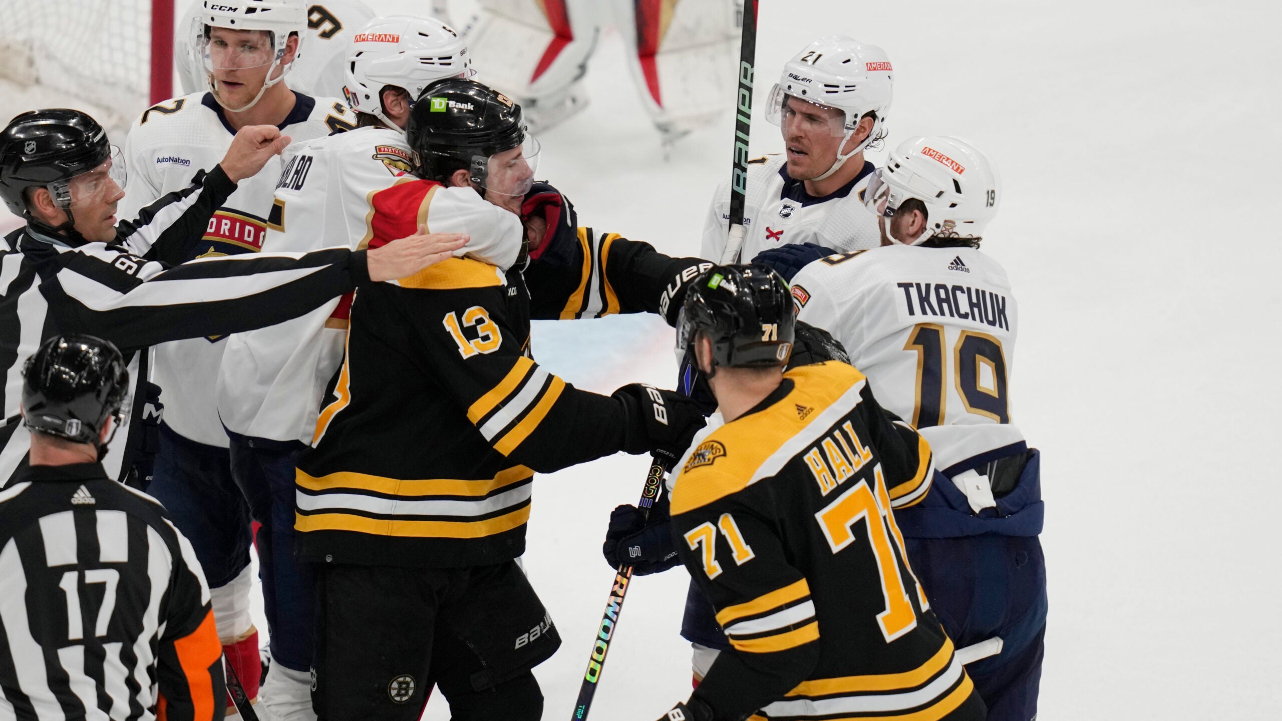 The Boston Bruins have fought with the scrappy Panthers all series long.