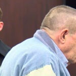 Andrew Lester appears in court to answer charges of first-degree assault and armed criminal action on Wednesday, April 19, 2023 in Liberty, Mo.