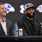Odell Beckham Jr. at introductory Ravens press conference.
