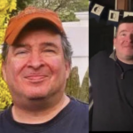 alt = Edward "Ted" Leydon, pictured with an orange baseball cap and a dark shirt and in another picture; he is shown with dark hair, wearing a dark pullover sweatshirt.