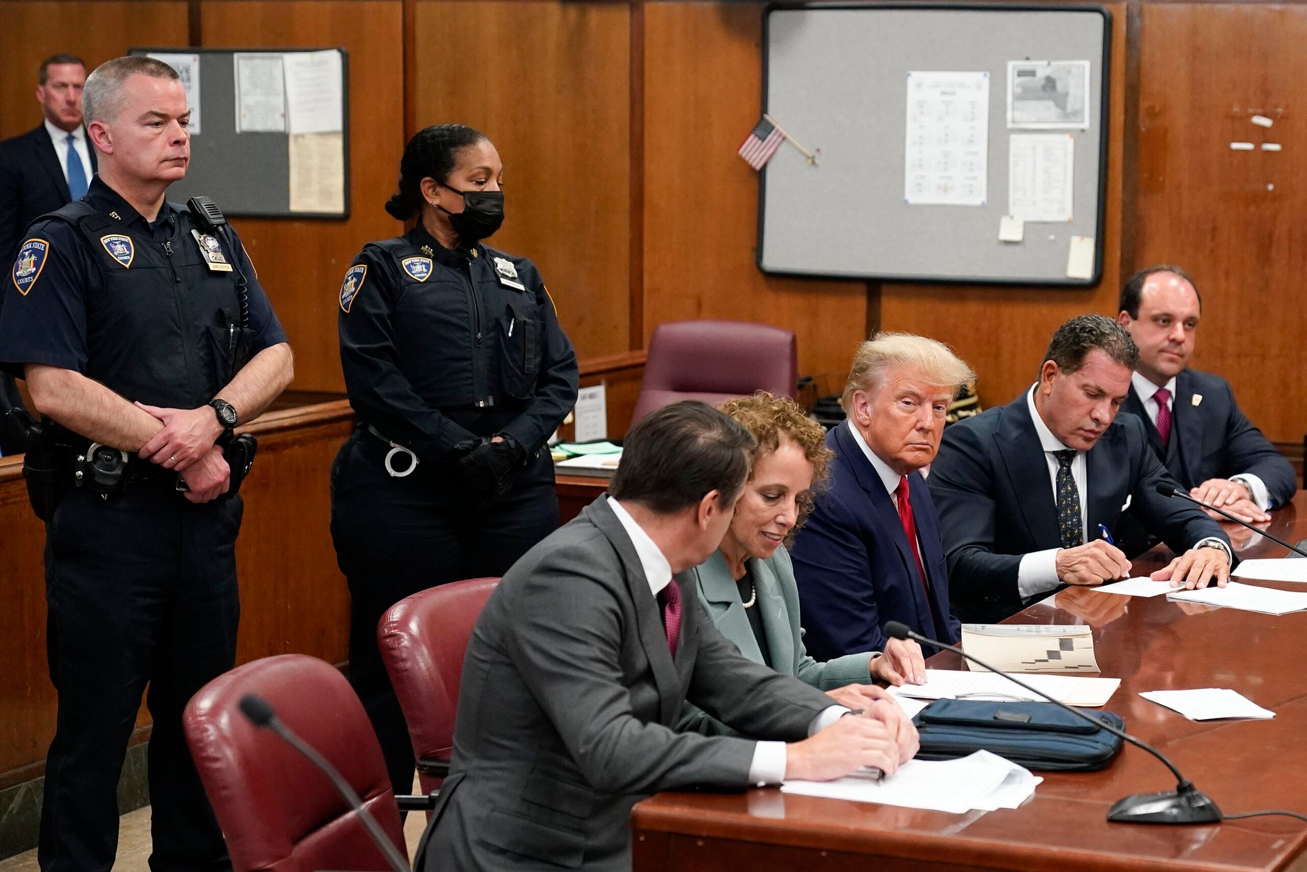 An appearance inside the courtroom at previous president Donald Trump's arraignment 7 Trumpinsidecourthouse 642c8b2951c7f scaled