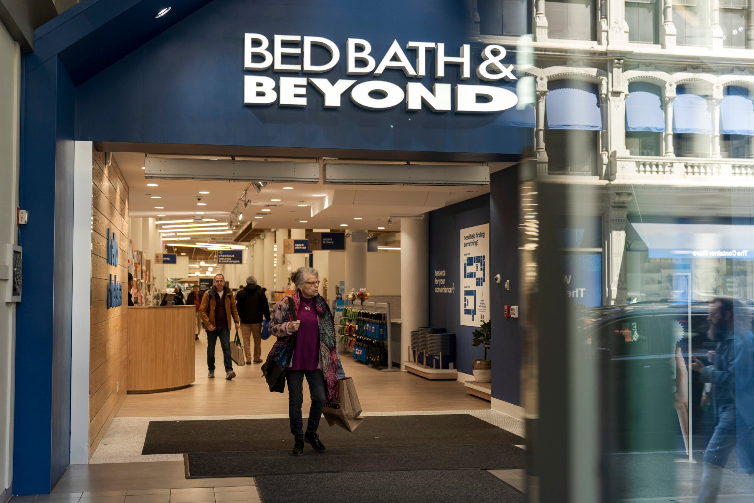 Shoppers at a Bed Bath & Beyond store in the Chelsea neighborhood of New York.