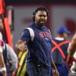 Coach Jerod Mayo of the New England Patriots during the NFL game at State Farm Stadium on December 12, 2022 in Glendale, Arizona. The Patriots defeated the Cardinals 27-13.