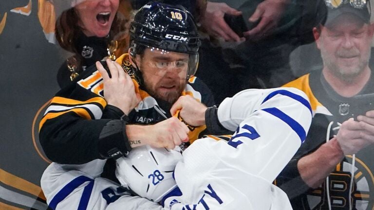 Watch: Bruins, Penguins players rock old school baseball uniforms