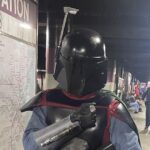 A Mandorian at Back Bay station