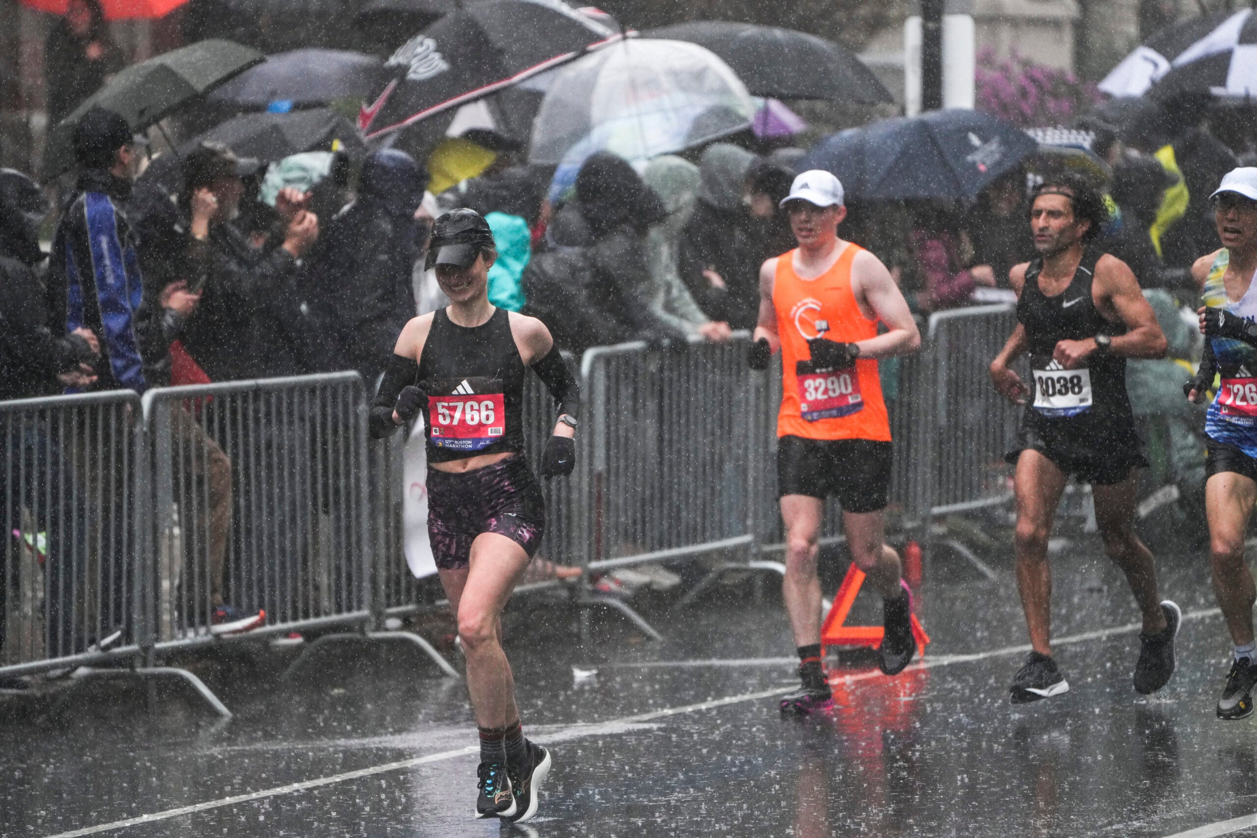 Jasmine Opie running in the Boston Marathon