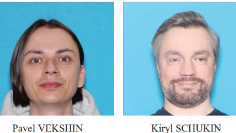 Officials released this photo of Pavel Vekshin and Kiryl Schukin.